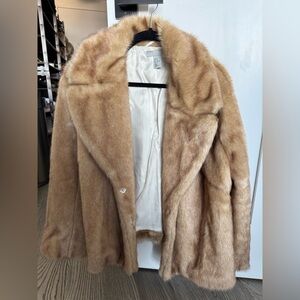 H&M Faux Fur Beige Coat